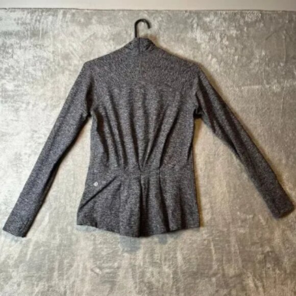Lululemon Warm Your‎ Core Long Sleeve Tee Heathered Black Size 4 - Picture 4 of 7
